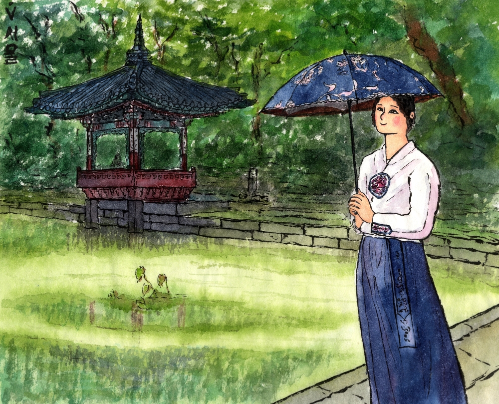 Vokabre Com Korean Paintings 19 Seoul In The Secret Garden
