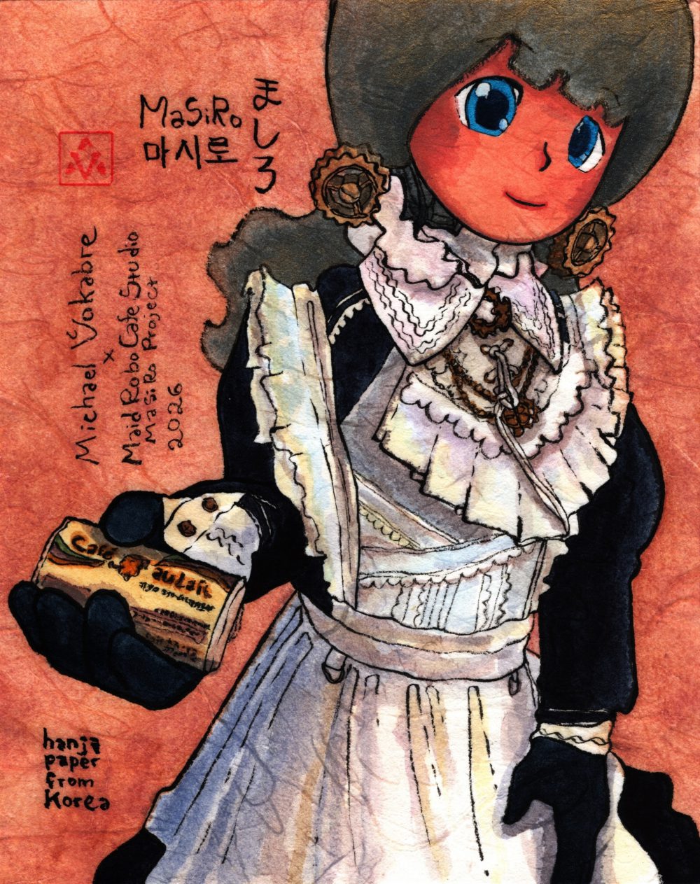 "MaSiRo" (VI) a portrait on Korean hanji paper