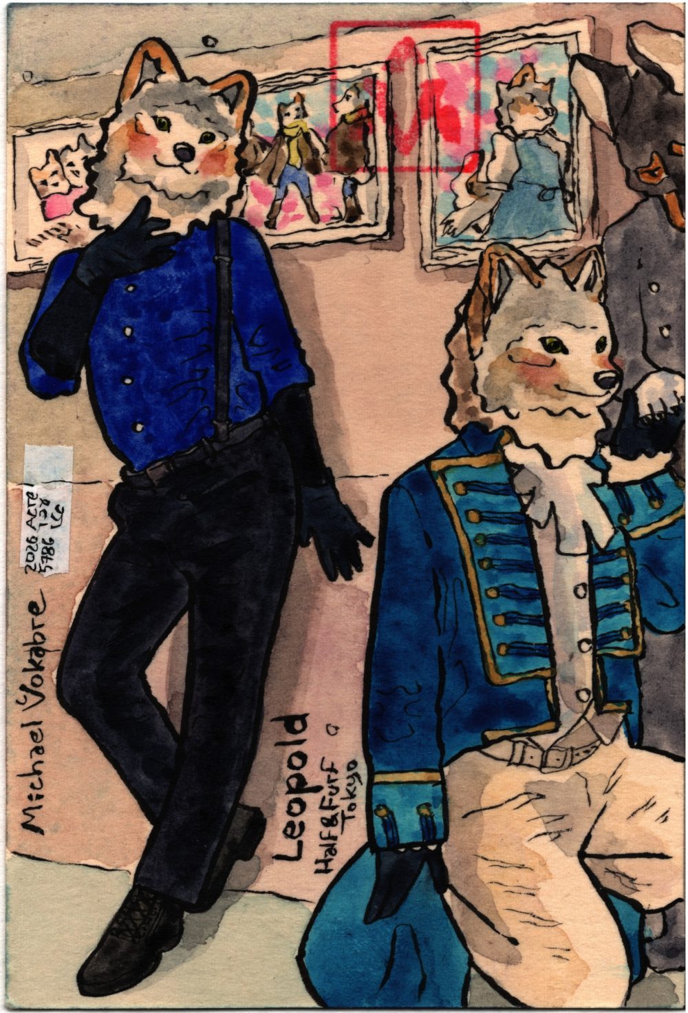 Postcard: Tokyo, Leopold at HALF&FURF